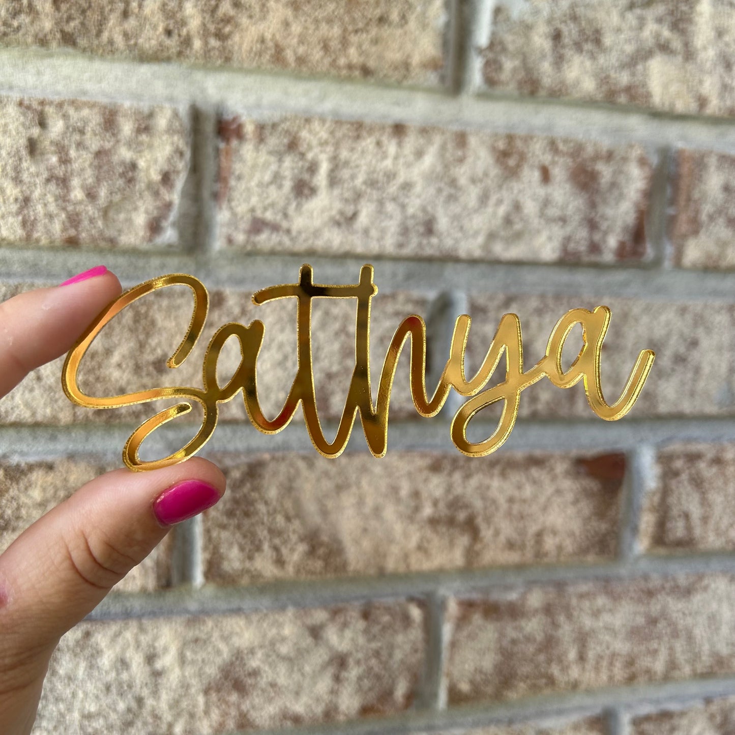 Custom Cake Topper with Cursive Writing