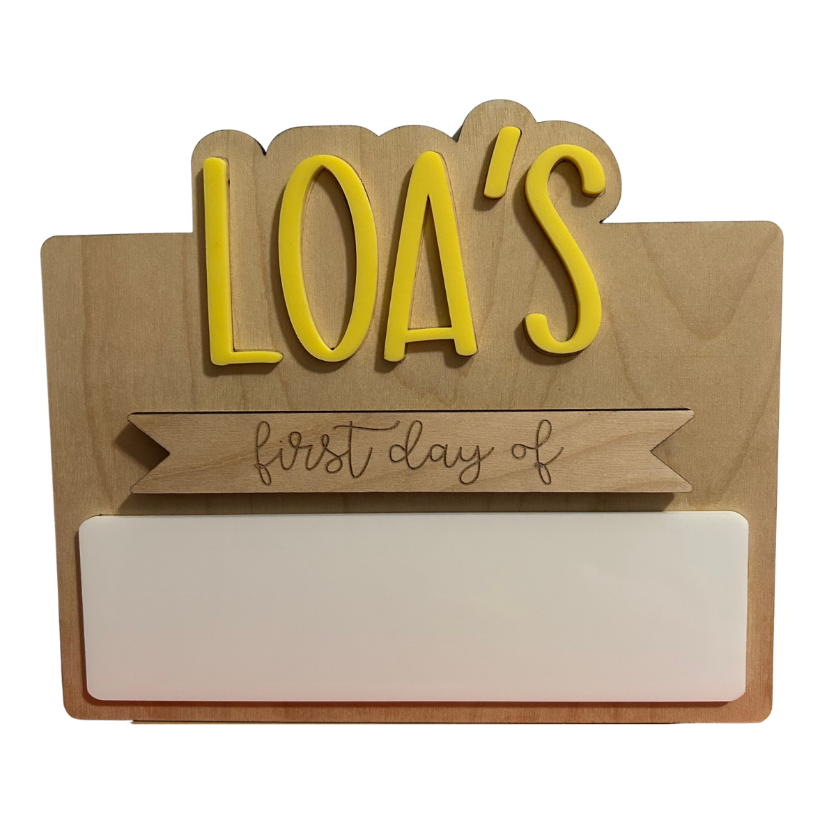 First & Last Day of School Name Sign