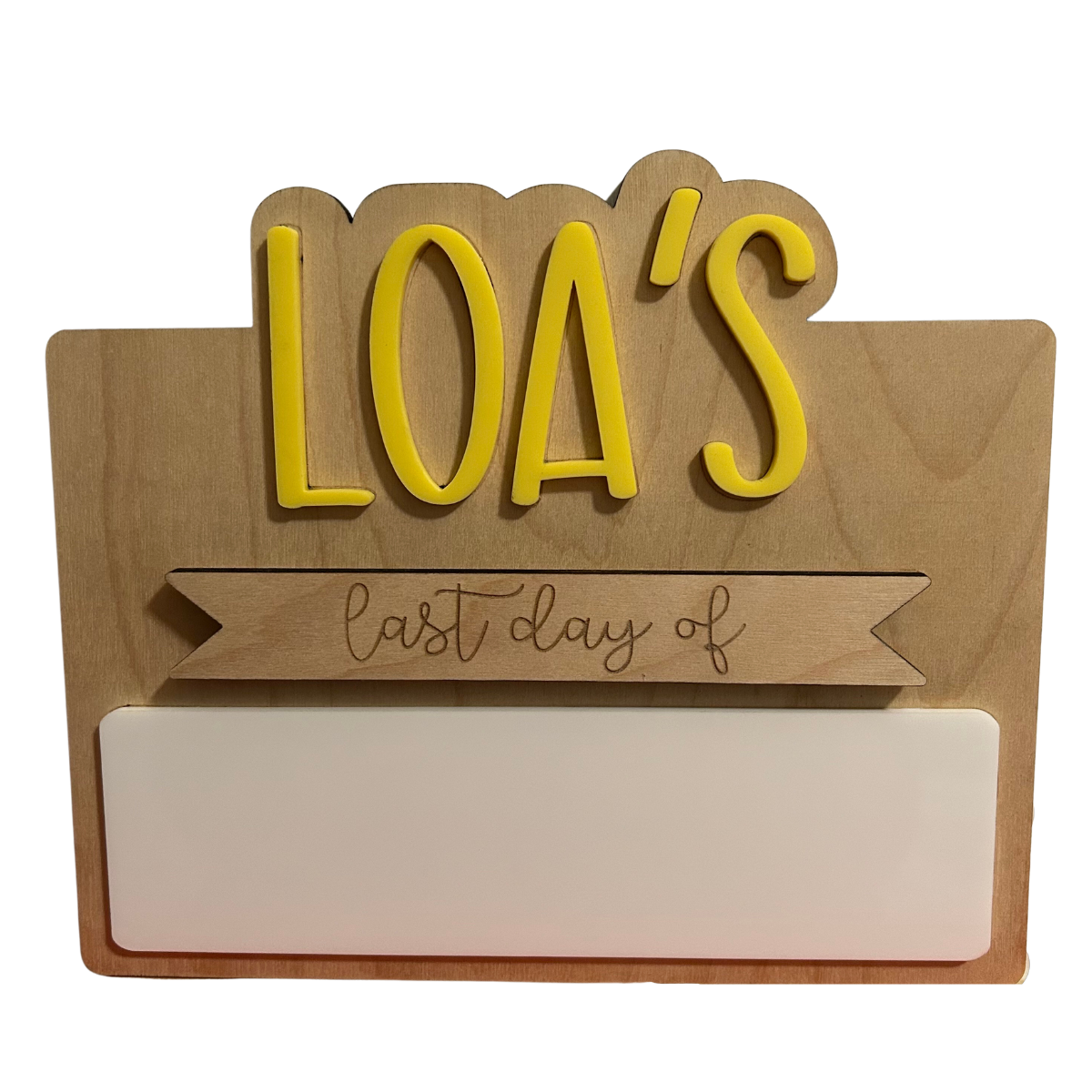 First & Last Day of School Name Sign