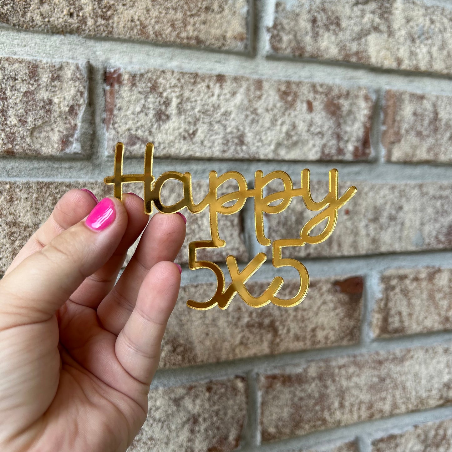 Custom Cake Topper with Cursive Writing