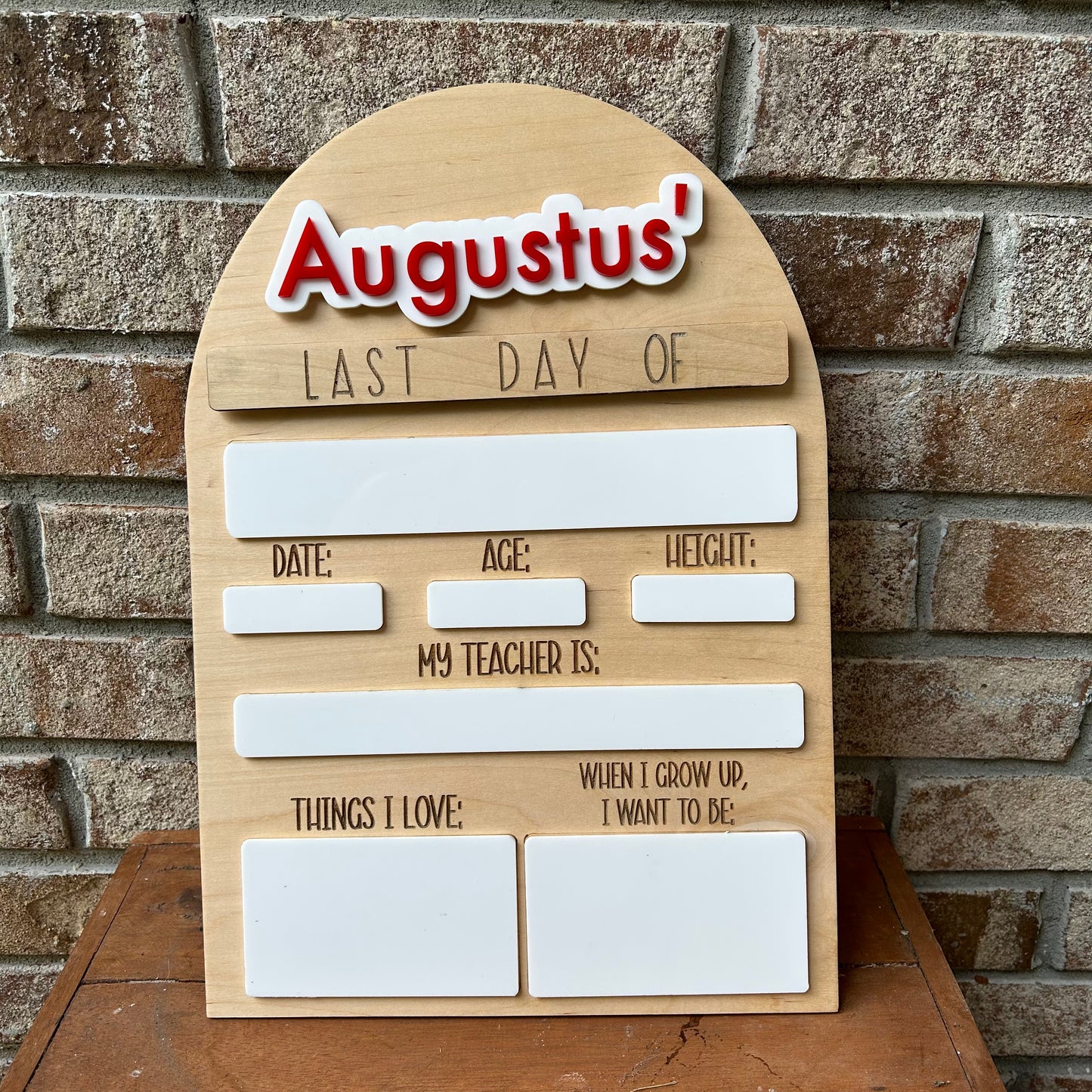 Simple First & Last Day of School Name Sign