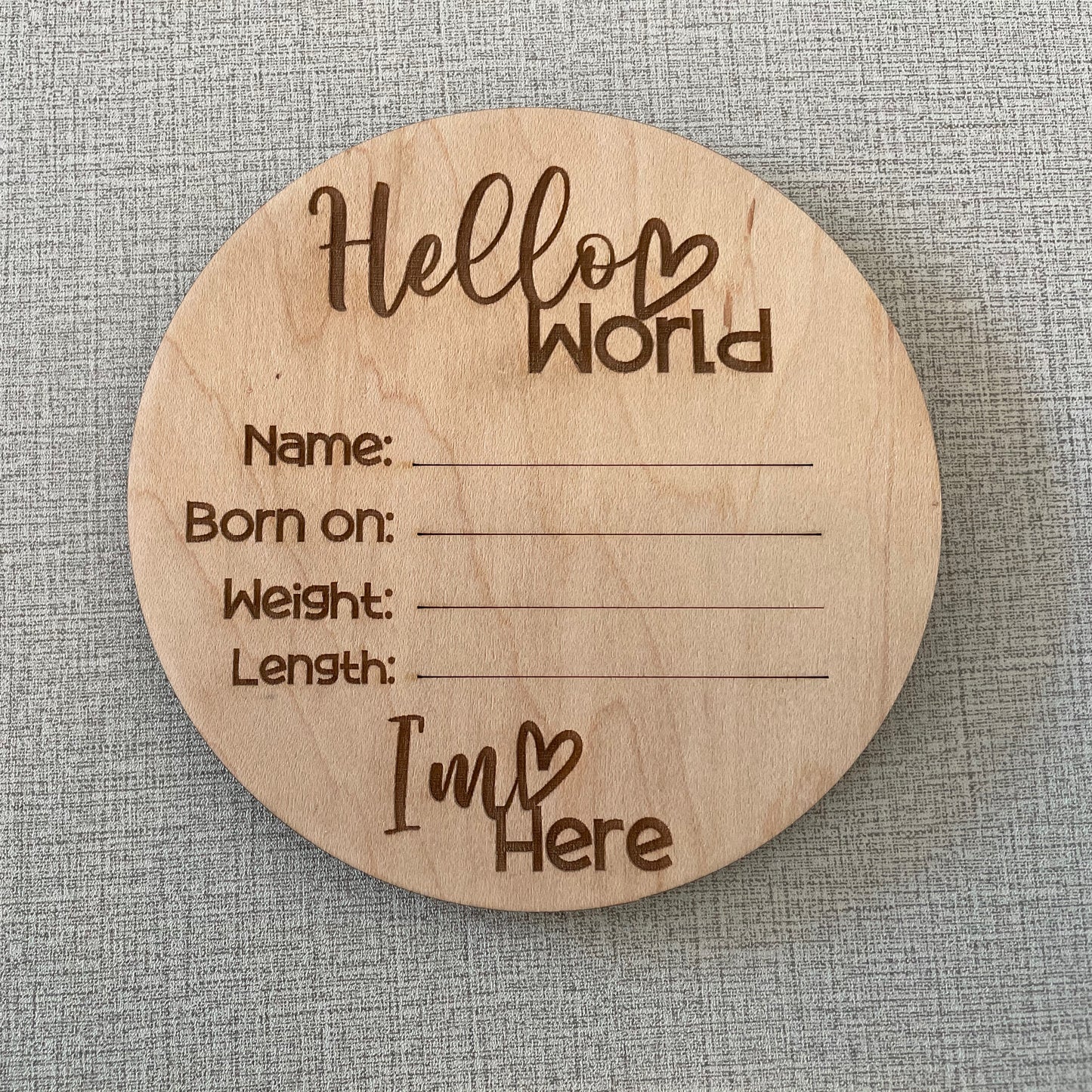 Birth Stats Cards (Blank)