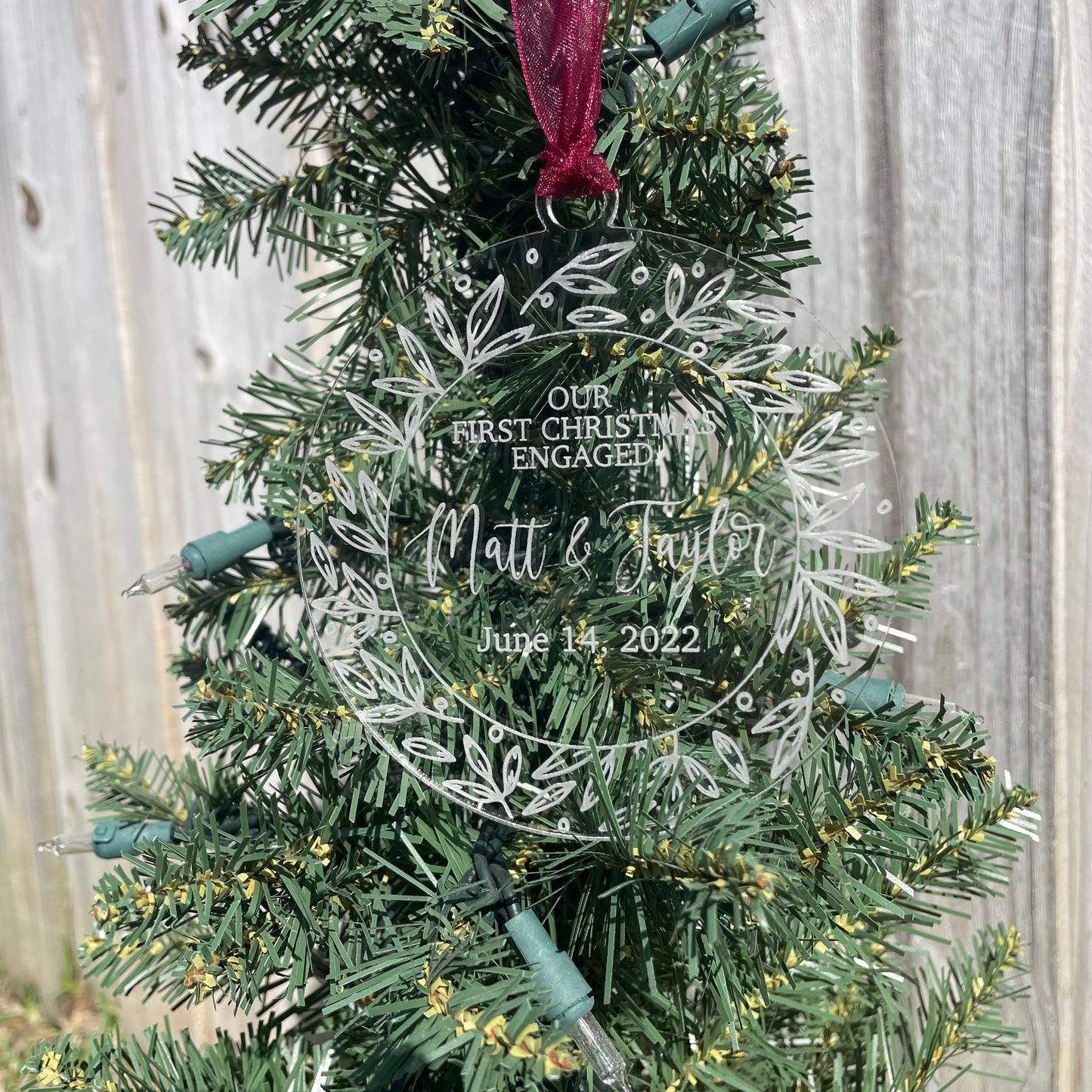 First Christmas Engaged Ornament