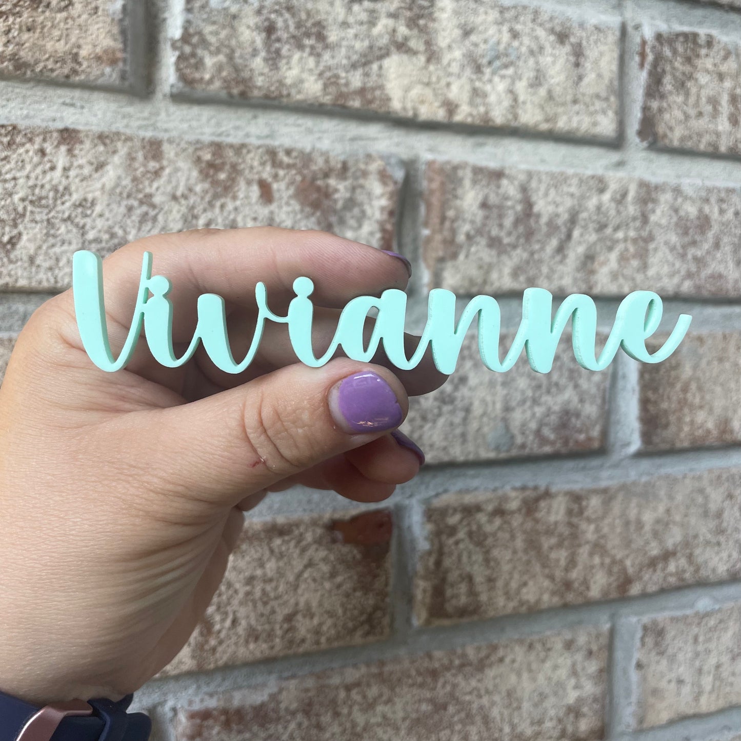 Custom Cake Topper with Cursive Writing