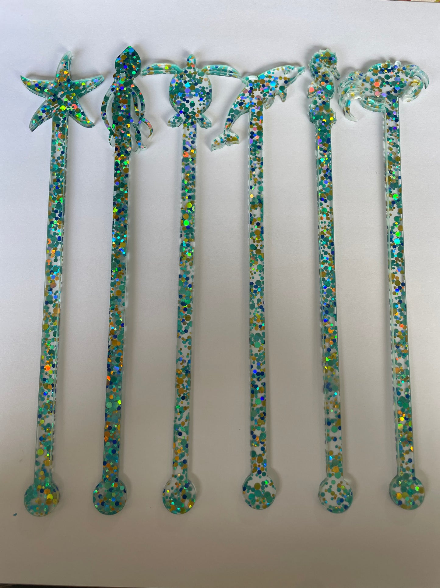 Ocean Life Drink Stirrers