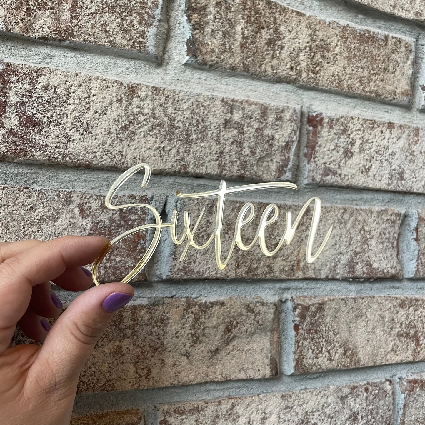 Custom Cake Topper with Cursive Writing