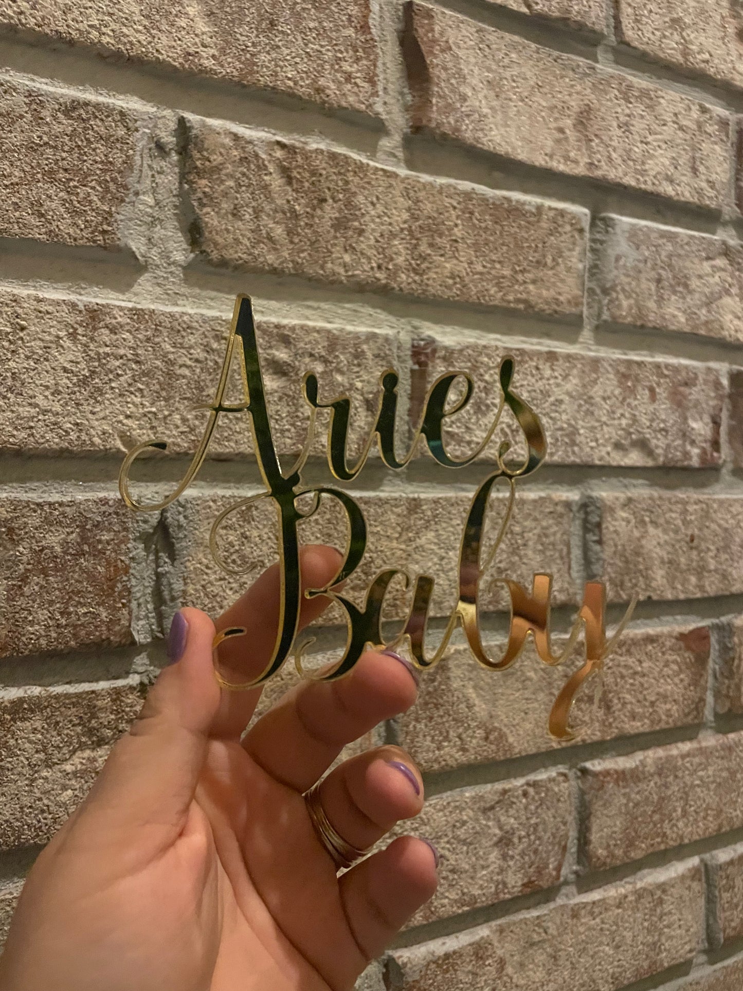 Custom Cake Topper with Cursive Writing