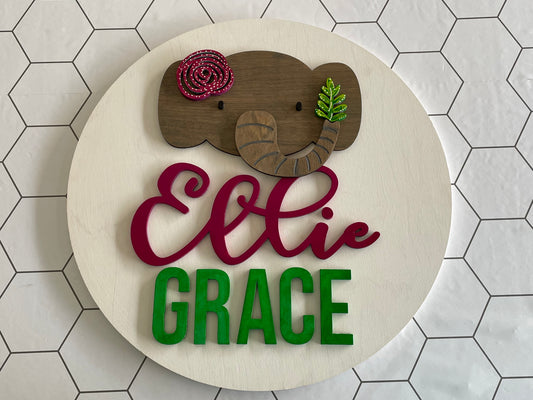 Ellie Animal Name Sign