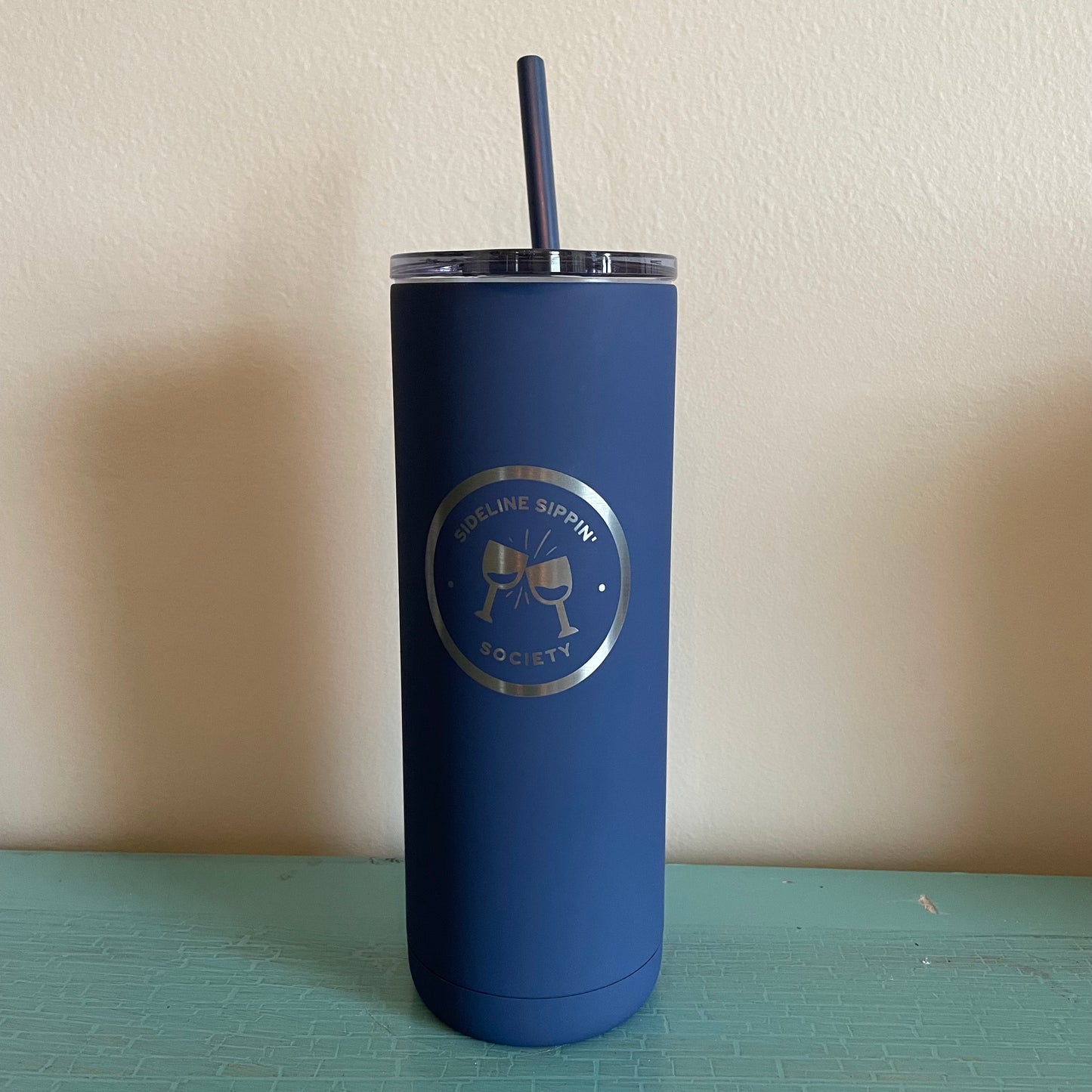 Sideline Sipping Society Skinny Straw Tumbler