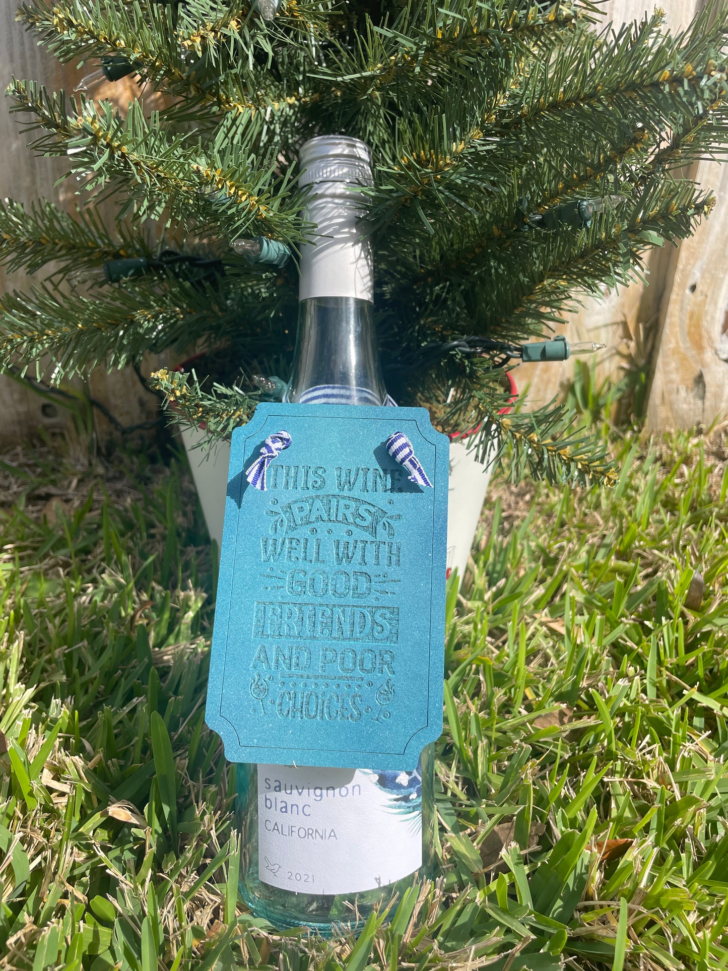 Wine Bottle Gift Tag