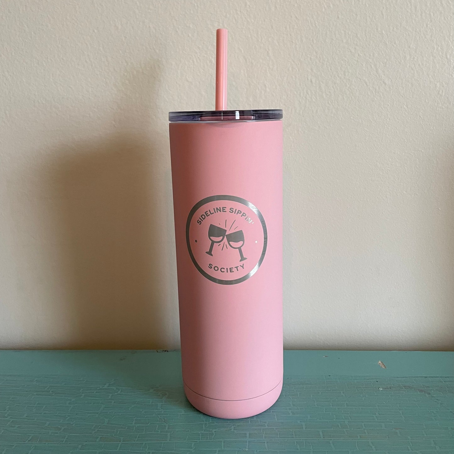 Sideline Sipping Society Skinny Straw Tumbler