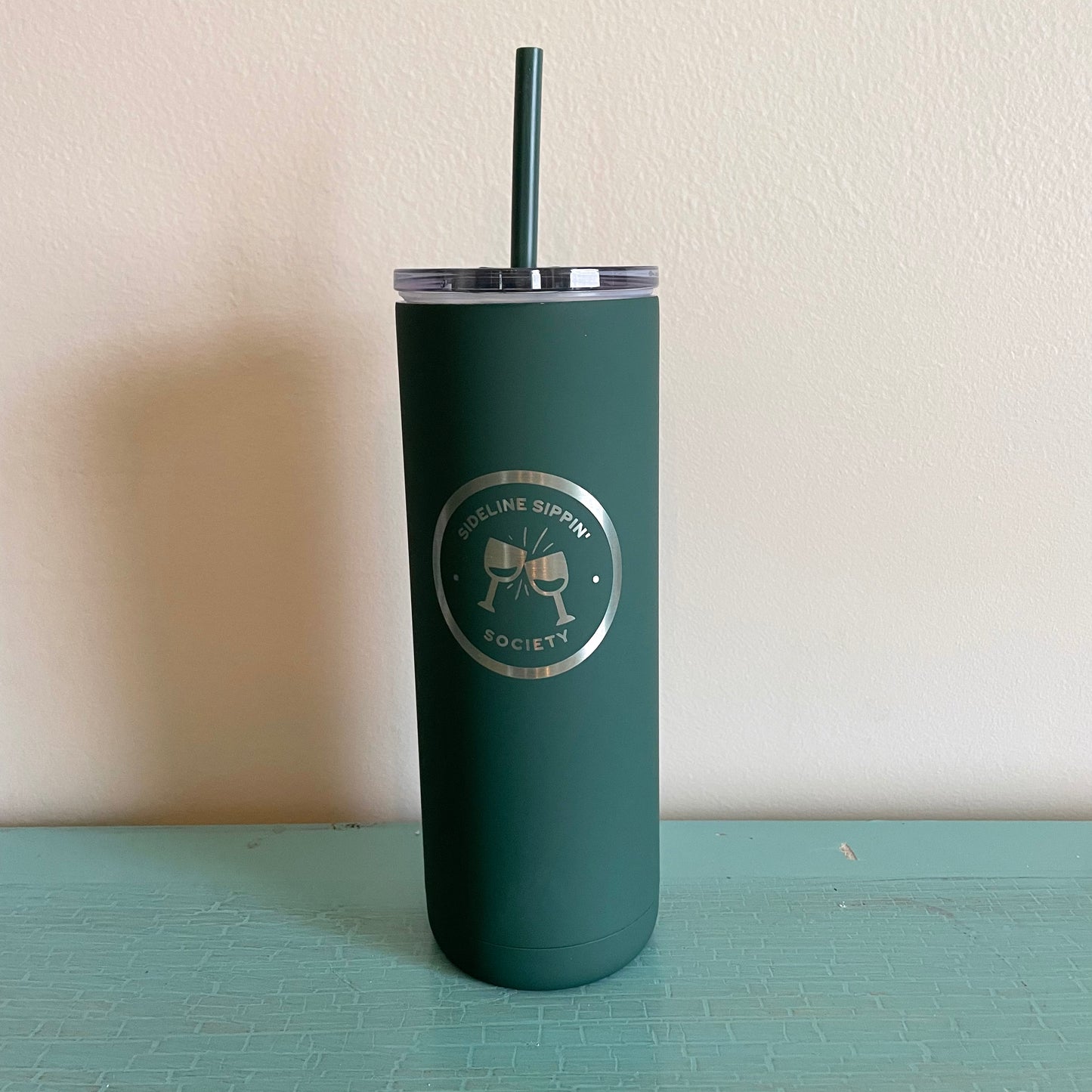 Sideline Sipping Society Skinny Straw Tumbler