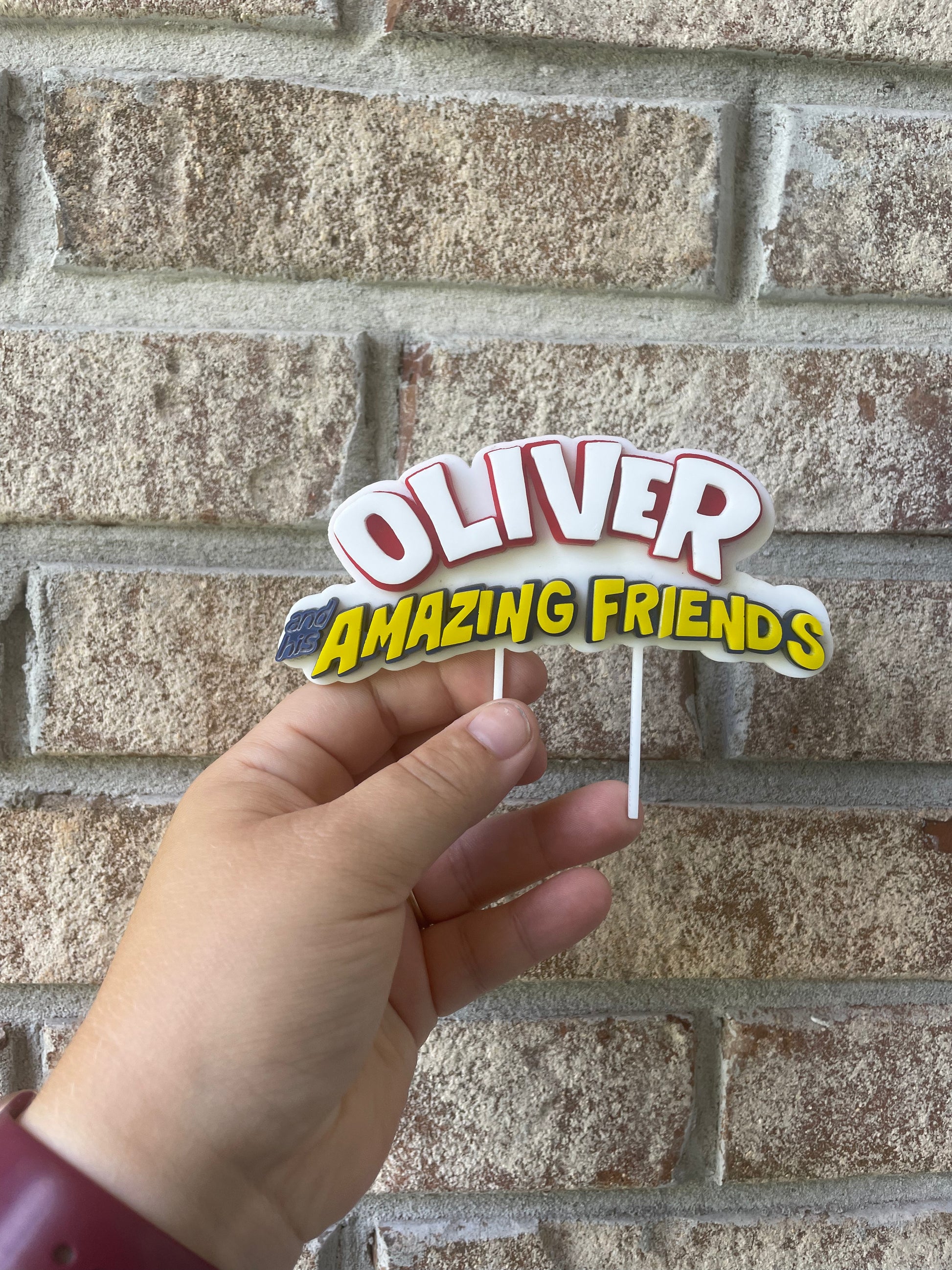 Oliver and his Amazing Friends Cake Topper with Prongs