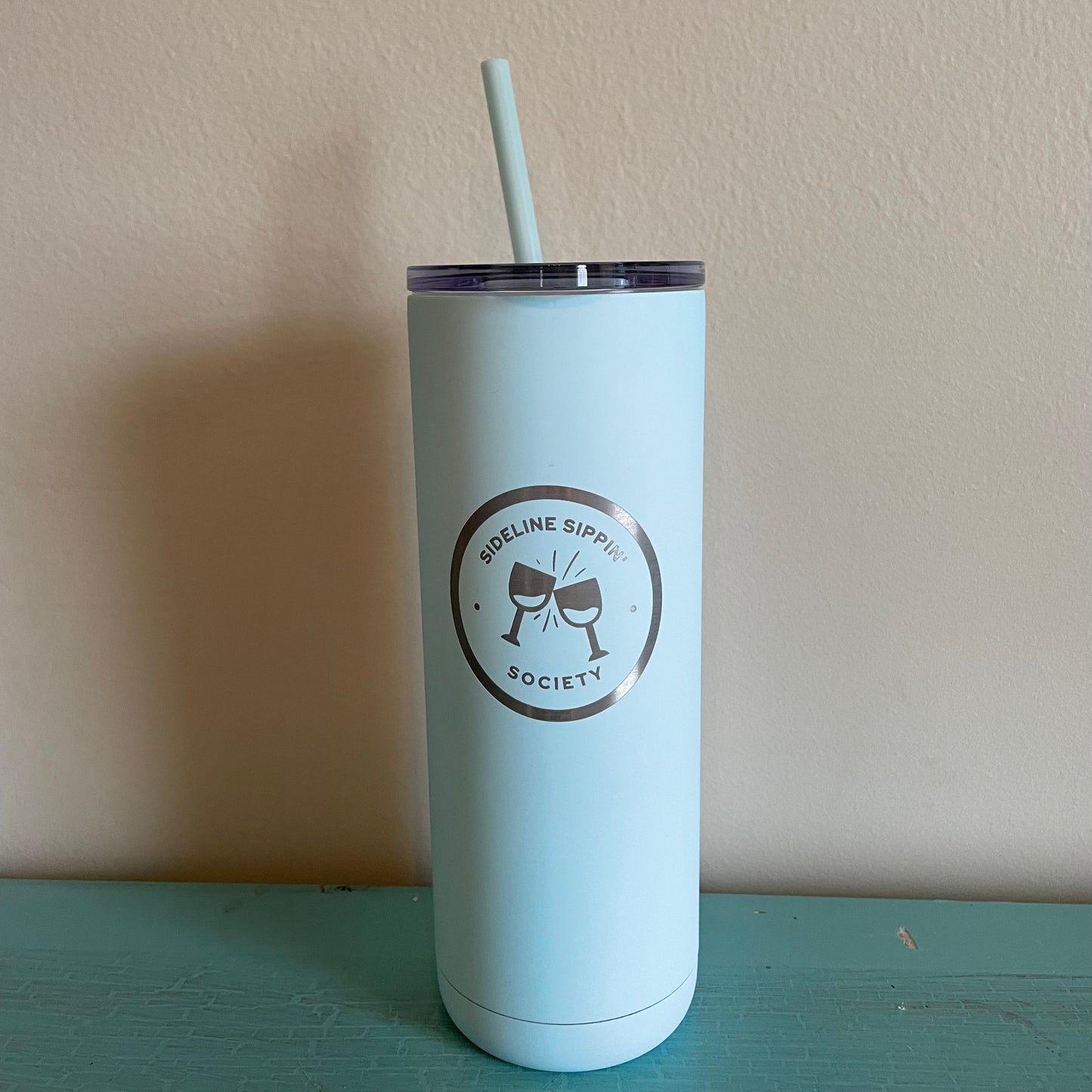 Sideline Sipping Society Skinny Straw Tumbler