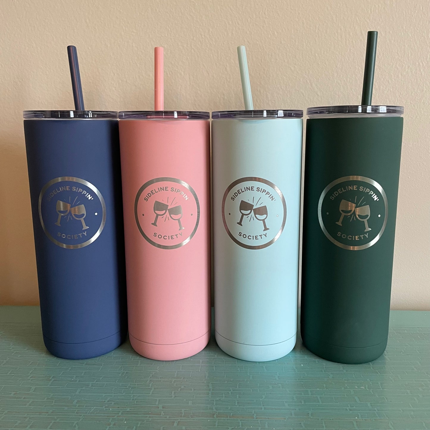Sideline Sipping Society Skinny Straw Tumbler