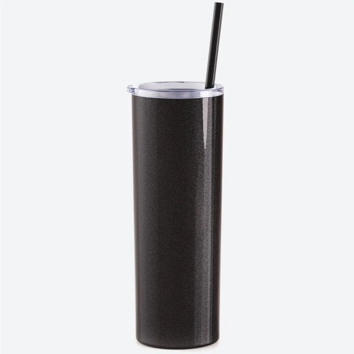 20 OZ STAINLESS STEEL SKINNY TUMBLER - WHITE GLITTER