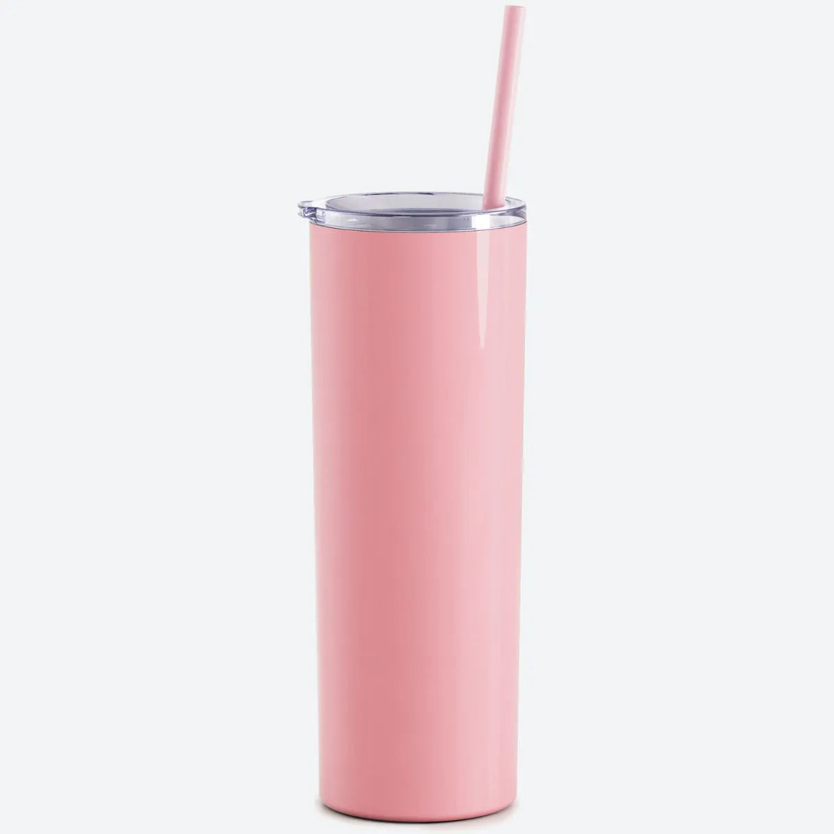 Mary Square Darling Daisy Pink Floral 20 Ounce Stainless Steel Skinny Tumbler with Straw